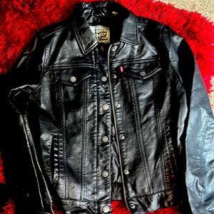 Women Levi Man Made Leather Jacket